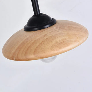 Modern Trendy Walnut Cone Metal Swing Arm Wall Lamp Zawala Image - 16