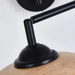 Modern Trendy Walnut Cone Metal Swing Arm Wall Lamp Zawala Image - 17