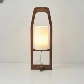 Modern Bedside Barrel Wooden Frame Floor Lamp Zawala Image - 6