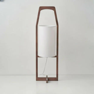 Modern Bedside Barrel Wooden Frame Floor Lamp Zawala Image - 7