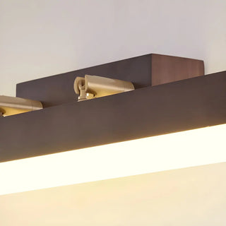 Modern Rectangle Walnut Wooden LED Vanity Lights Zawala Image - 17