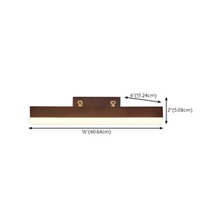 Modern Rectangle Walnut Wooden LED Vanity Lights Zawala #size