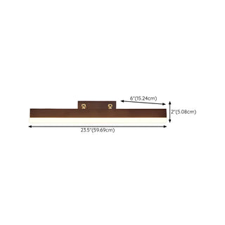Modern Rectangle Walnut Wooden LED Vanity Lights Zawala Image - 19
