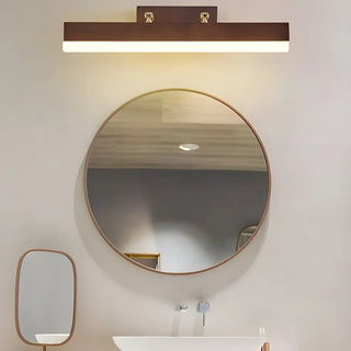 Modern Rectangle Walnut Wooden LED Vanity Lights Zawala Image - 4