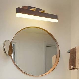 Modern Rectangle Walnut Wooden LED Vanity Lights Zawala Image - 6