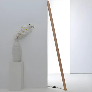Modish Walnut Rectangular Standing Wooden Floor Lamp Zawala Image - 4