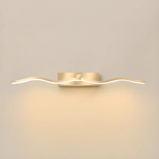 ZOWALA - Modern Elegant Gold Wavy LED Vanity Wall Light Image - 12