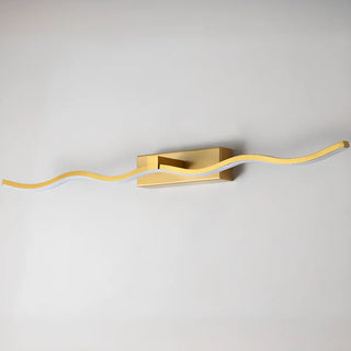 ZOWALA - Modern Elegant Gold Wavy LED Vanity Wall Light Image - 14