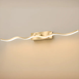 ZOWALA - Modern Elegant Gold Wavy LED Vanity Wall Light Image - 15