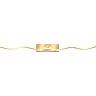 ZOWALA - Modern Elegant Gold Wavy LED Vanity Wall Light Image - 16