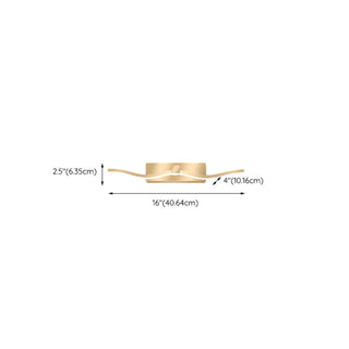 ZOWALA - Modern Elegant Gold Wavy LED Vanity Wall Light #size
