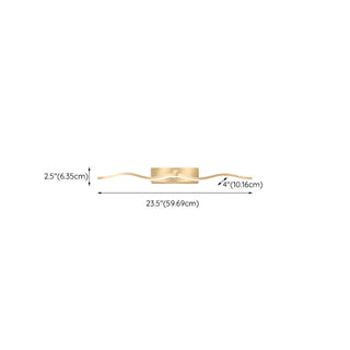 ZOWALA - Modern Elegant Gold Wavy LED Vanity Wall Light Image - 18