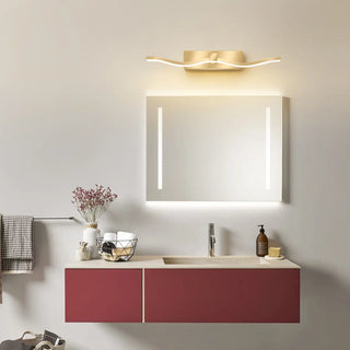 ZOWALA - Modern Elegant Gold Wavy LED Vanity Wall Light Image - 3