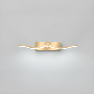 ZOWALA - Modern Elegant Gold Wavy LED Vanity Wall Light Image - 5