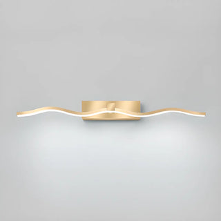 ZOWALA - Modern Elegant Gold Wavy LED Vanity Wall Light Image - 7