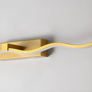 ZOWALA - Modern Elegant Gold Wavy LED Vanity Wall Light Image - 8