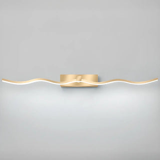 ZOWALA - Modern Elegant Gold Wavy LED Vanity Wall Light Image - 9