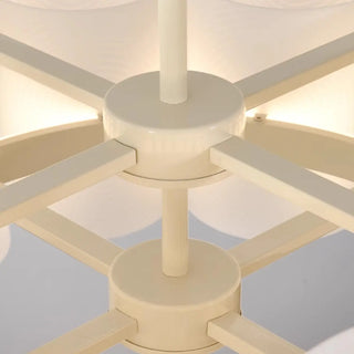 ZOWALA - Curve Square White Acrylic LED 2-Tier Living Room Chandelier Image - 8
