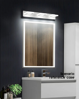 Simple Unique White Multi-Light Round Vanity Light Zawala Image - 12