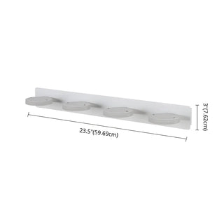 Simple Unique White Multi-Light Round Vanity Light Zawala Image - 15