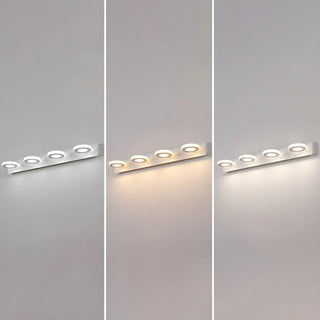 Simple Unique White Multi-Light Round Vanity Light Zawala Image - 17