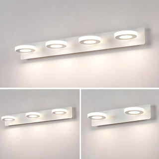 Simple Unique White Multi-Light Round Vanity Light Zawala Image - 20