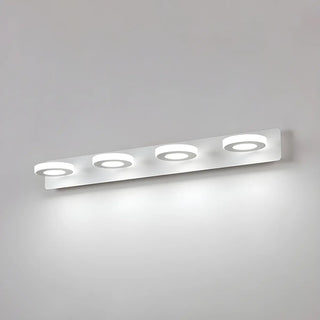 Simple Unique White Multi-Light Round Vanity Light Zawala Image - 21