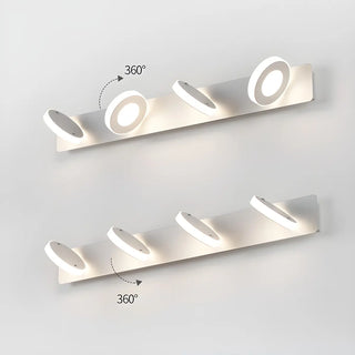 Simple Unique White Multi-Light Round Vanity Light Zawala Image - 23