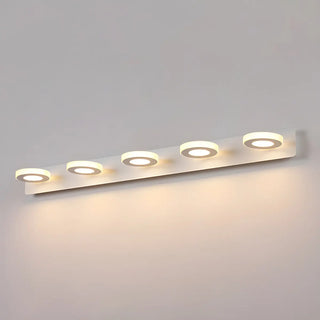 Simple Unique White Multi-Light Round Vanity Light Zawala Image - 25