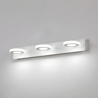Simple Unique White Multi-Light Round Vanity Light Zawala Image - 29
