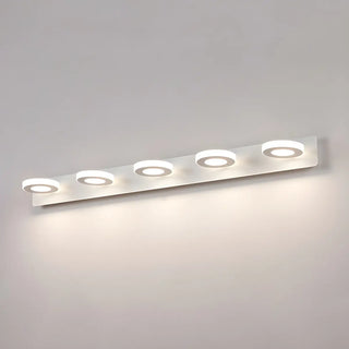 Simple Unique White Multi-Light Round Vanity Light Zawala Image - 31