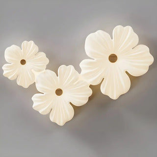 Modern White Floral Flush Mount Ceiling Light 3-Light Zawala Image - 6