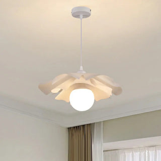 ZOWALA - Modern White Flower Metal Pendant Light for Living Room Image - 2