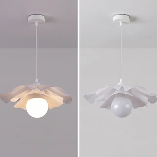 ZOWALA - Modern White Flower Metal Pendant Light for Living Room Image - 4