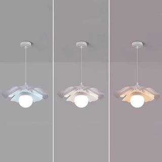 ZOWALA - Modern White Flower Metal Pendant Light for Living Room Image - 5