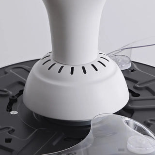 Kids Room 3 Blades White Round Ceiling Fan with Light Zawala Image - 15