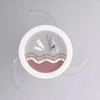 Kids Room 3 Blades White Round Ceiling Fan with Light Zawala Image - 18