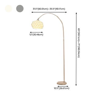 Adjustable Modern White Linterna Arch Floor Lamp Zawala #size