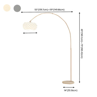 Adjustable Modern White Linterna Arch Floor Lamp Zawala Image - 16