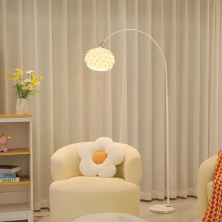 Adjustable Modern White Linterna Arch Floor Lamp Zawala Image - 3