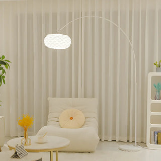 Adjustable Modern White Linterna Arch Floor Lamp Zawala Image - 4