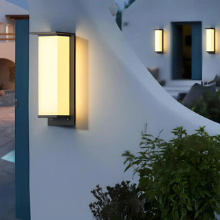 Modern Black Rectangular Metal Outdoor Wall Lights Zawala Image - 1