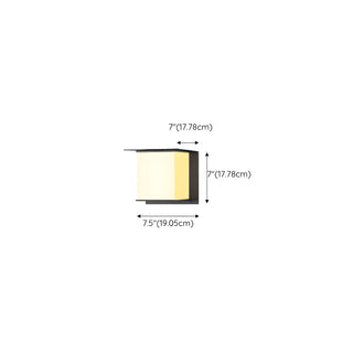 Modern Black Rectangular Metal Outdoor Wall Lights Zawala #size