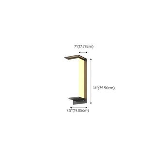 Modern Black Rectangular Metal Outdoor Wall Lights Zawala Image - 18