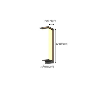 Modern Black Rectangular Metal Outdoor Wall Lights Zawala Image - 19