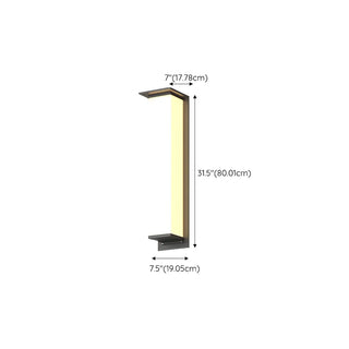 Modern Black Rectangular Metal Outdoor Wall Lights Zawala Image - 21