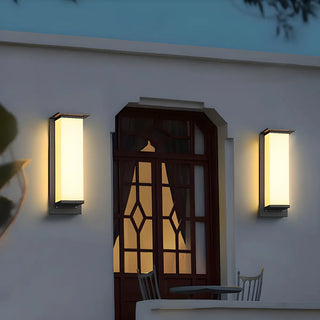 Modern Black Rectangular Metal Outdoor Wall Lights Zawala Image - 3