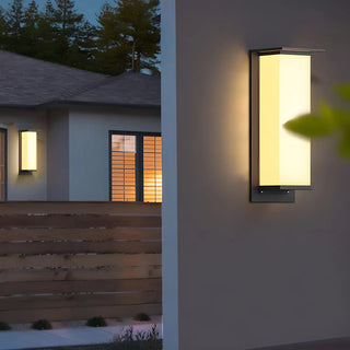 Modern Black Rectangular Metal Outdoor Wall Lights Zawala Image - 4
