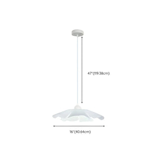 Modern Art White Acrylic Flower Petal Pendant Light Zawala #size
