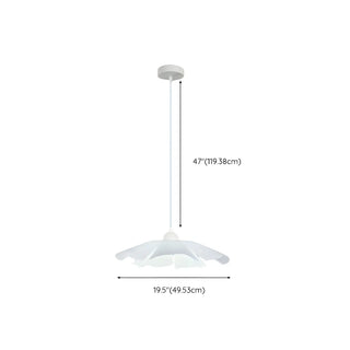Modern Art White Acrylic Flower Petal Pendant Light Zawala Image - 11